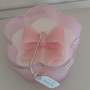 Viral!Bow Sweet Pea Pink Floral Candle Holder